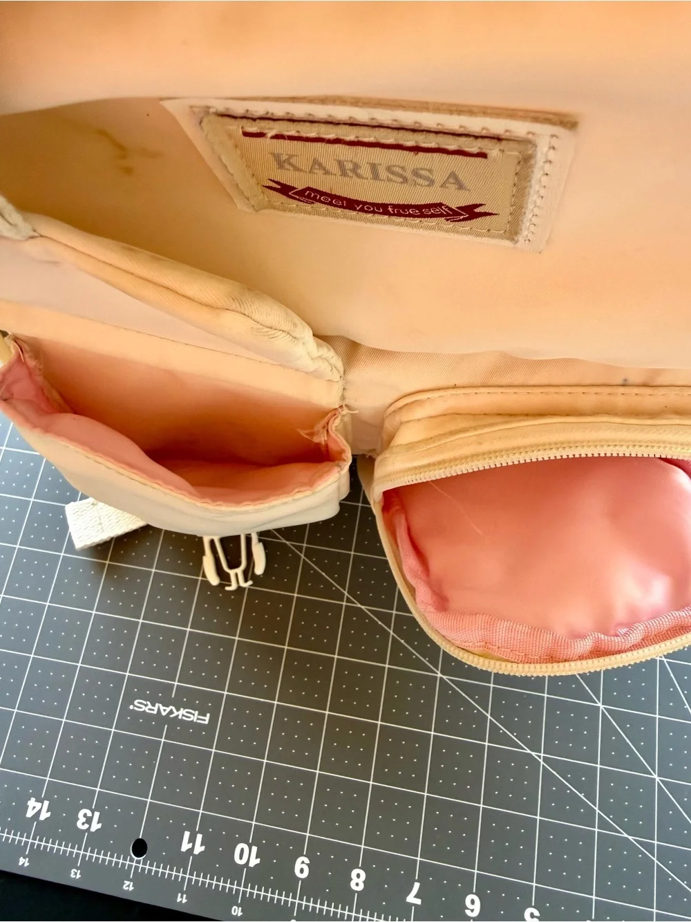 Karissa Girls School Backpack * Multi Pocket Cream